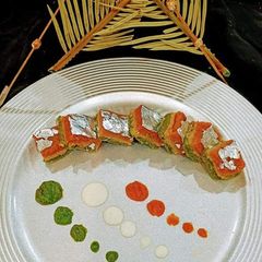 A picture of Tricolor Peanut Burfi.