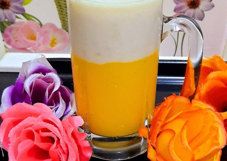 Mango Banana layer Smoothie🥭🍌