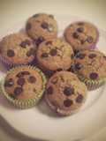 Madalenas de banana con chips de chocolate