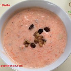 A picture of Carrot Raita.