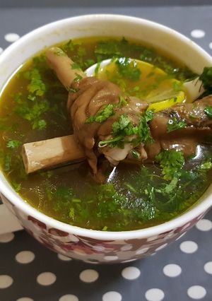 A picture of Mutton Paya(trotters) soup.