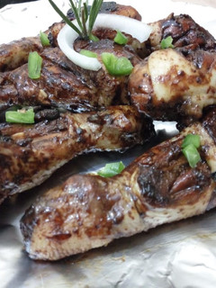 A picture of Pan grilled drumsticks # local food contest Nairobi north area.