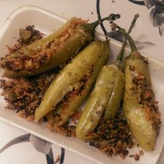 Besan Stuffed Mirchi A picture of Besan Stuffed Mirchi.