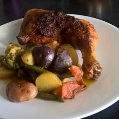 Una foto de Pollo al horno