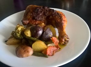 Una foto de Pollo al horno