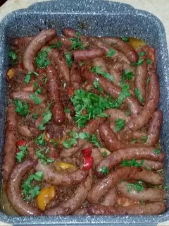 صورة لوصفة صينية سجق بالبطاطس