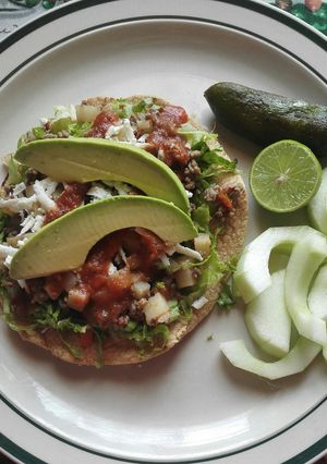 Una foto de Tostadas de Carne molida con papas