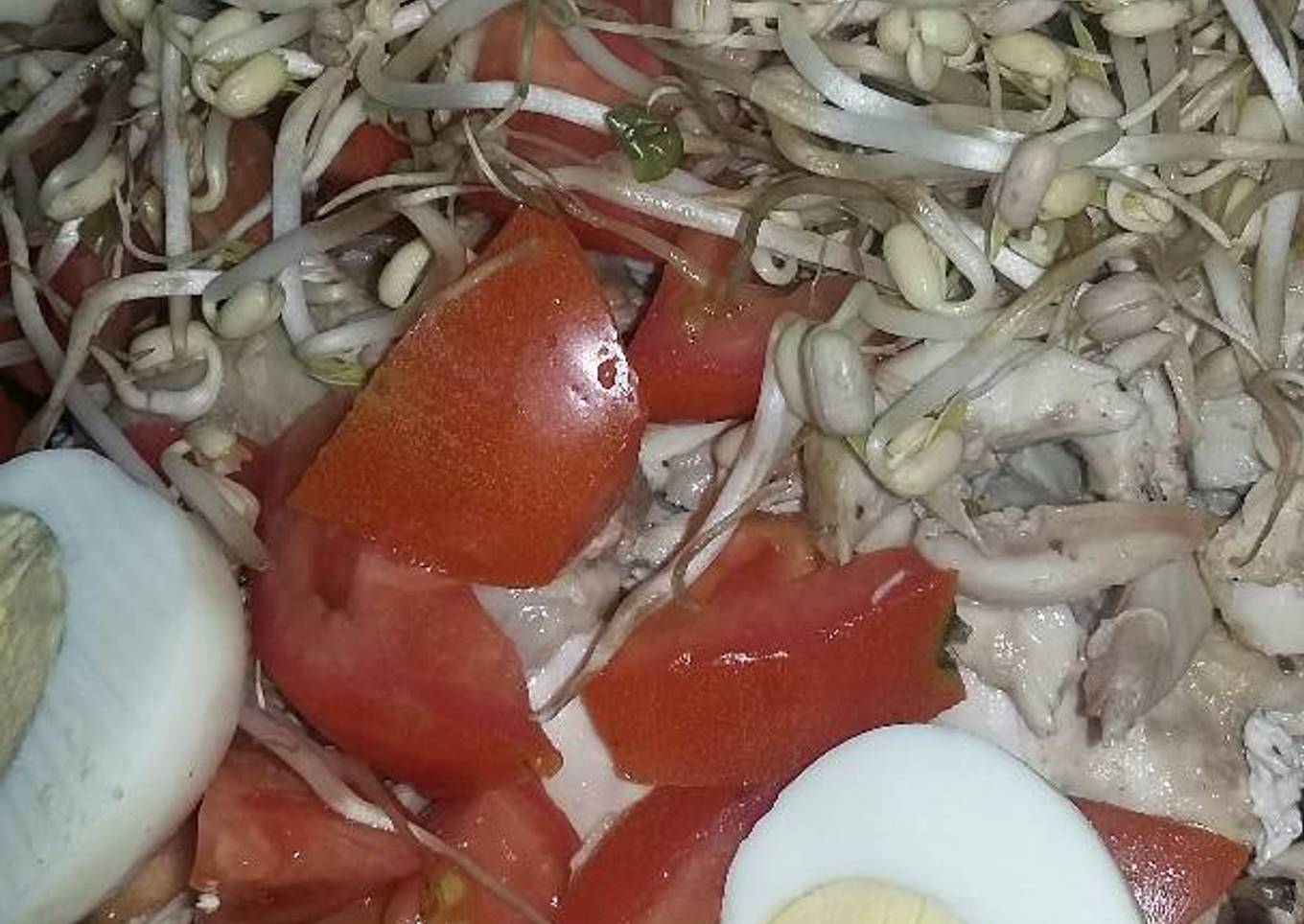 Ensalada de lentejas y pollo