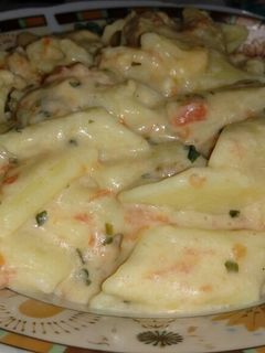 صورة لوصفة معكرونة بصوص وردي
