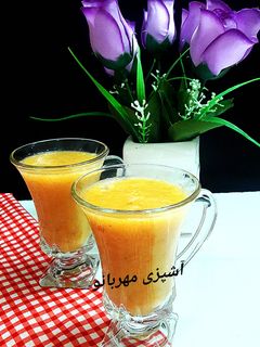 عکسی از دستور اسموتی هلو انجیری و هلو