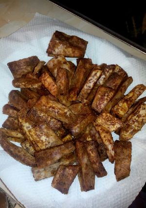 A picture of #Baked Nduma chips.