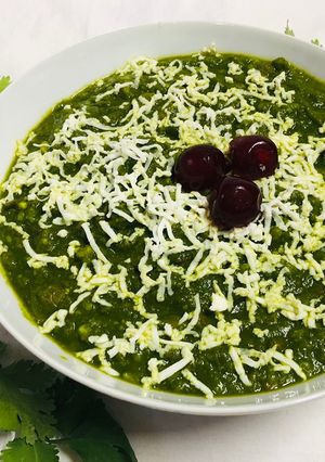 A picture of Green Vej Kheema Masala.