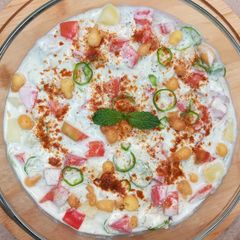 A picture of Dahi Boondi Chaat.