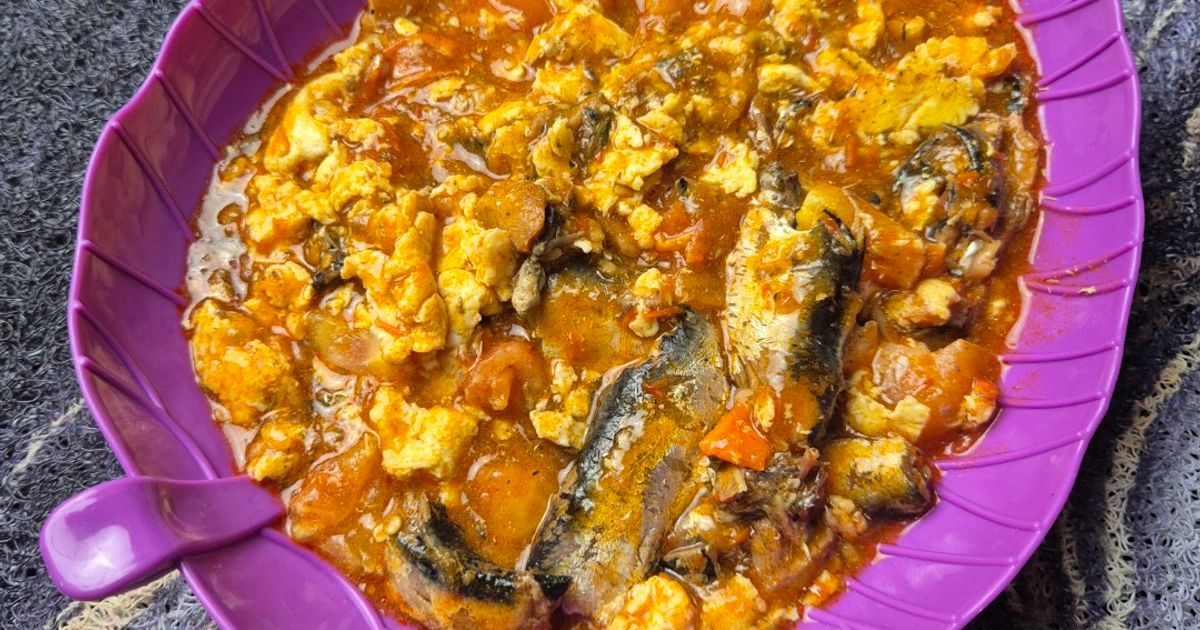 Ikan Sarden Telur Tomat sederhana untuk diet