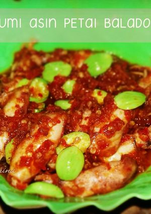 Foto resep Cumi asin petai balado