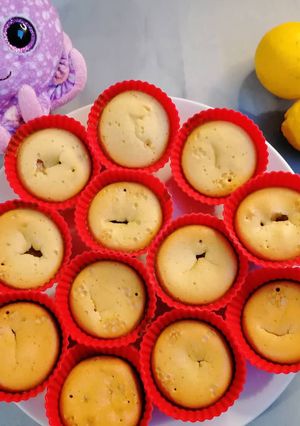 Une photo de Muffins citron et cœur à la confiture de pommes