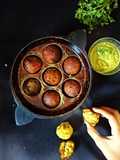 Healthy twist Tapioca vada with mint chutney bombs