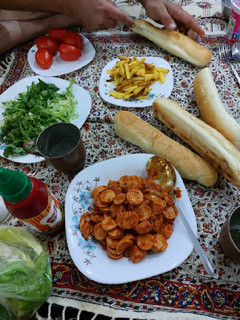 عکسی از دستور سوسیس بندری خوشمزه