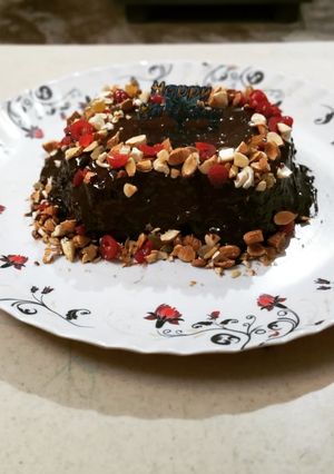 A picture of Ragi chocolate cake.