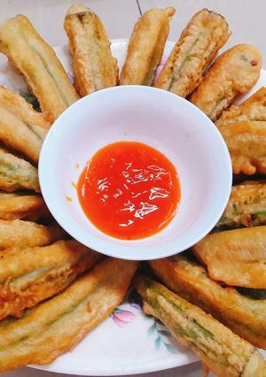 Hình của món Đậu bắp chiên giòn.
