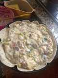 Tarta de champignon y panceta ahumada