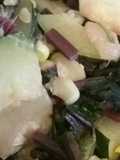 Calabacines con rabos de betabel