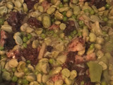 Habas y guisantes a la catalana