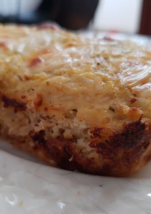Una foto de Budín de arroz y pollo sin TACC