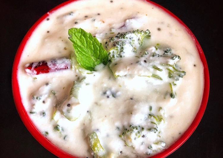 Flavourful Brocolli Mint Raita