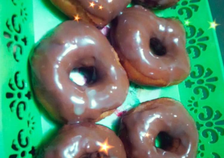 Recipe of Any-night-of-the-week Chocolate glazed donuts