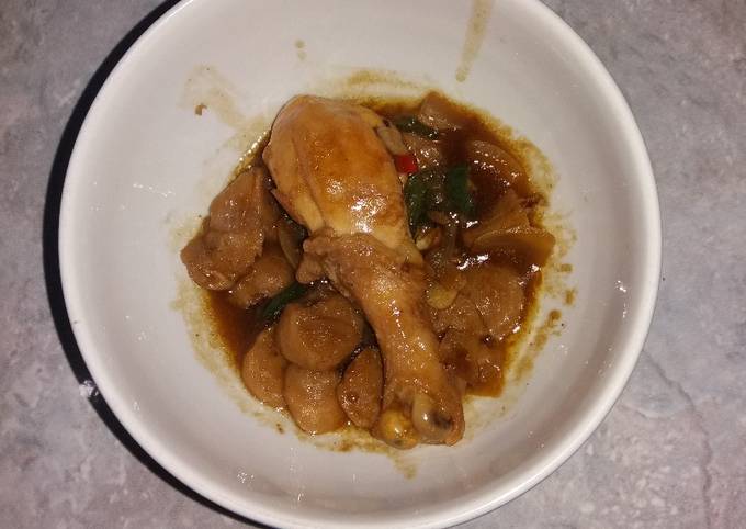 Ayam bakso saus teriyaki saori