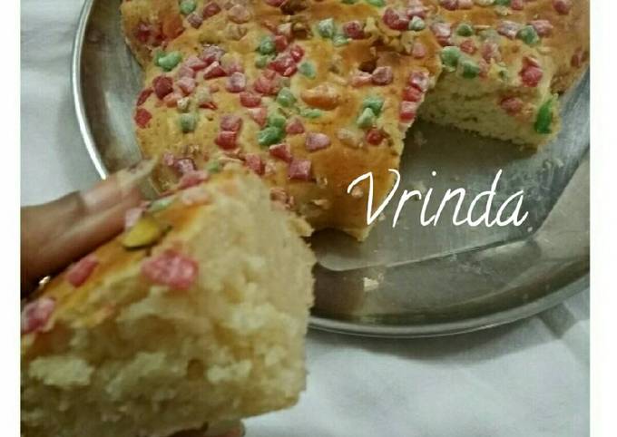 Recipe of Ultimate Eggless Tutti fruity Cake