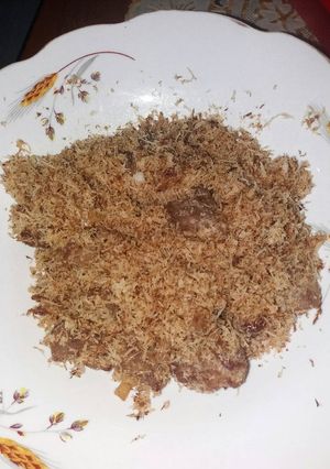 Foto resep Diet mayo lunch day 7 serundeng daging