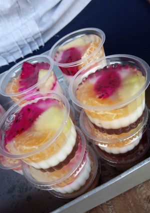 Foto resep Puding buah 🍎🍊🍌🍉🍇🍒🍍