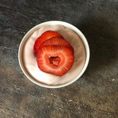 A picture of 3 Ingredient strawberry mousse 🍓🍓.