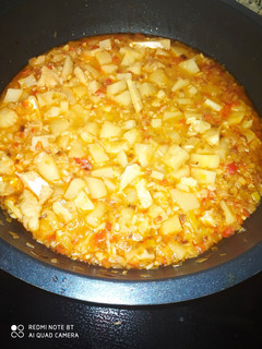 Una foto de Patatas con bacalao