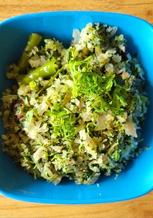 A picture of Fenugreek (micro greens) bhaji.