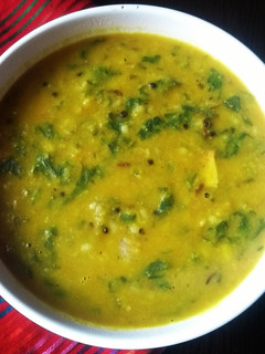 A picture of Spinach Moong Dal.