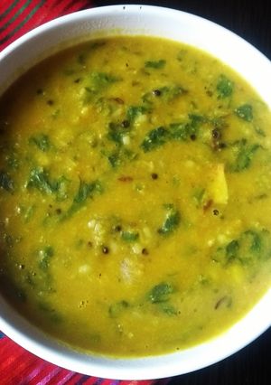 A picture of Spinach Moong Dal.