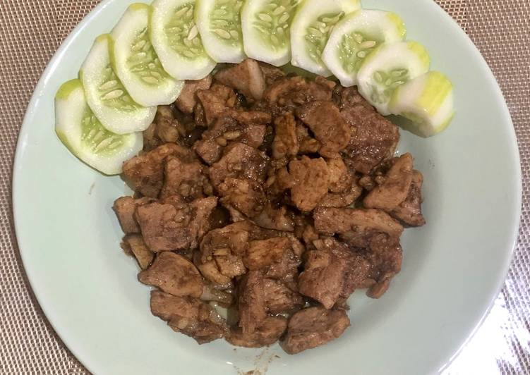 Resep Daging 🐷 goreng asam (non-halal) Lezat