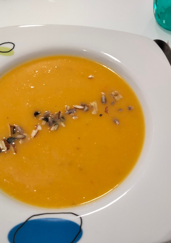 Una foto de Crema de calabaza asada
