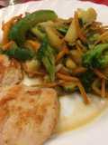 Suprema a la plancha con salteado de vegetales