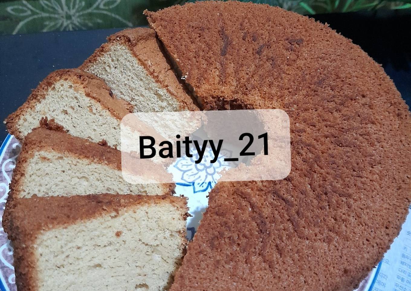 Chiffon cake gula jawa