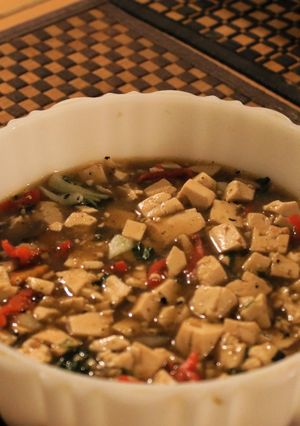 Una foto de Tofu en salsa picante