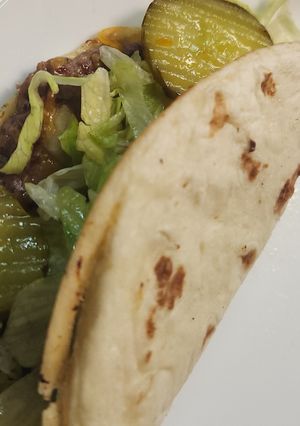 A picture of Tortilla Burgers.
