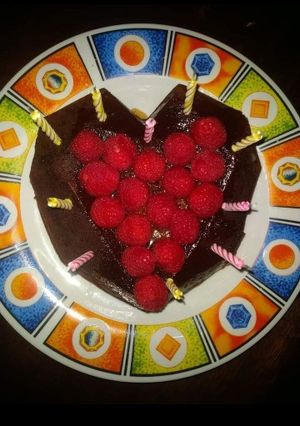 Une photo de Gâteau au chocolat à la farine de châtaignes