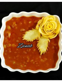عکسی از دستور خوراک لوبیا چیتی با سیب زمینی