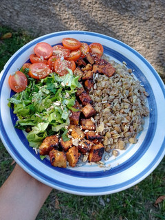 Una foto de Ensalada playera express II 🥗 -vegana- :)