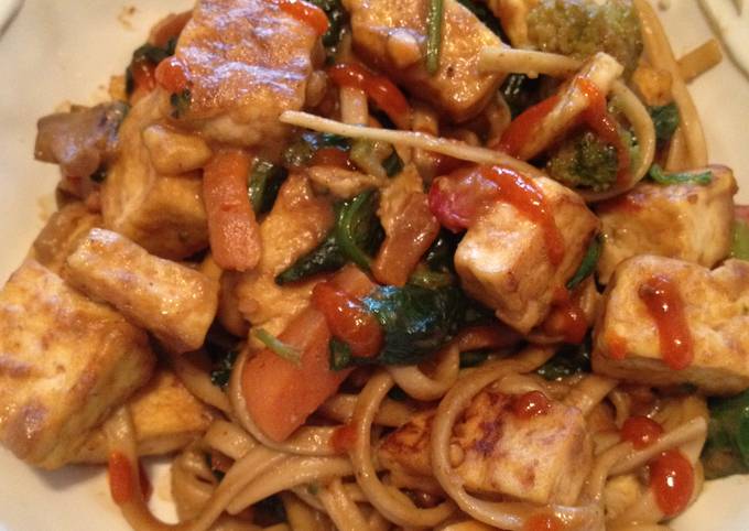 Easiest Way to Prepare Homemade Tofu Noodle Toss with Peanut Sauce