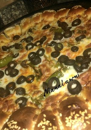 صورة لوصفة بيتزا بالخضار